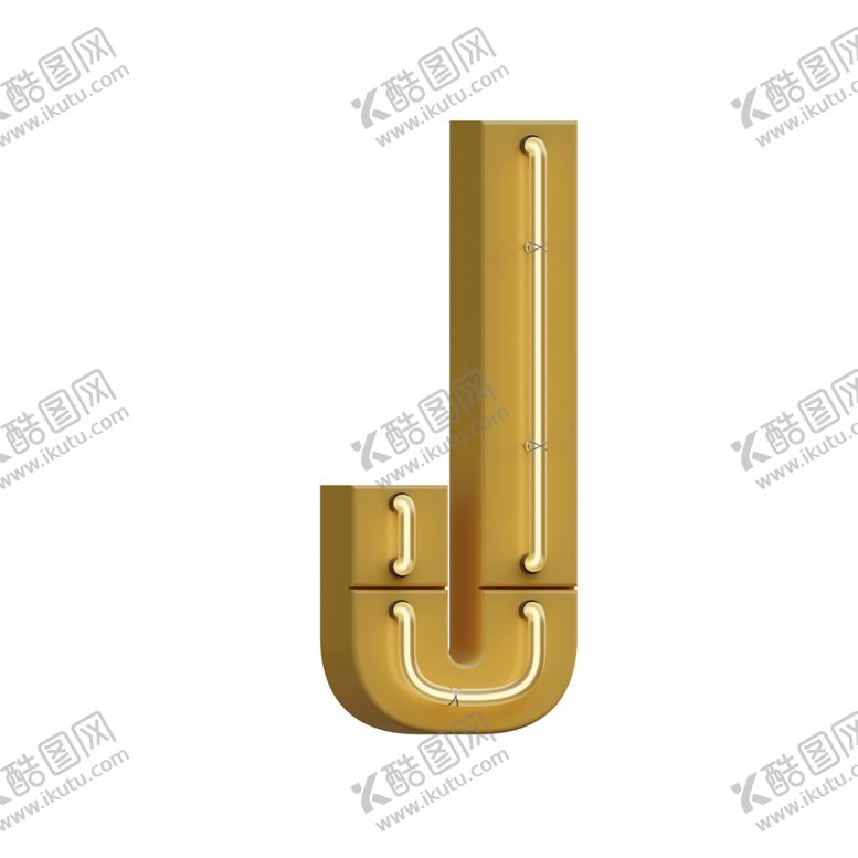 编号：73908910132327156432【酷图网】源文件下载-高清立体灯管字母元素