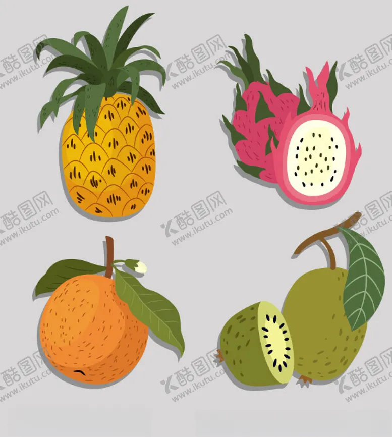 编号：87023002090523323938【酷图网】源文件下载-彩色水果插画