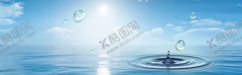 编号：64243904072335364850【酷图网】源文件下载-蓝天白云海水波纹
