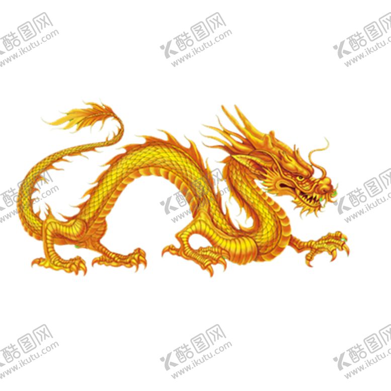 编号：32903205150212497207【酷图网】源文件下载-中国风金色龙元素