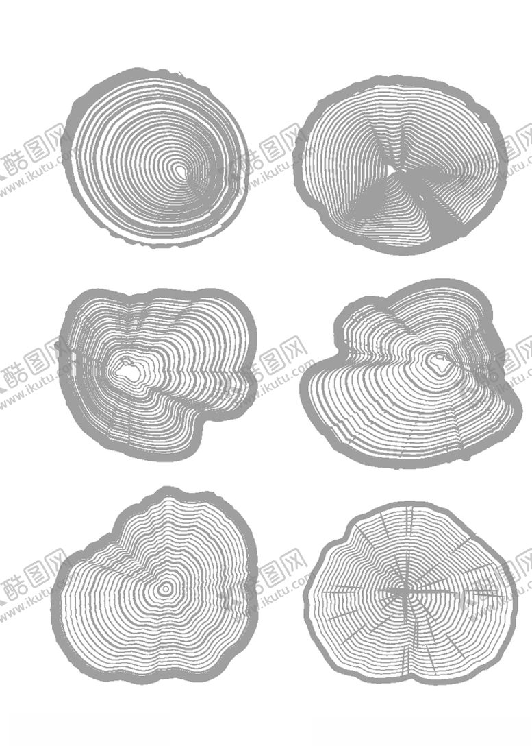 编号：25930910281333432320【酷图网】源文件下载-黑白树木年轮线