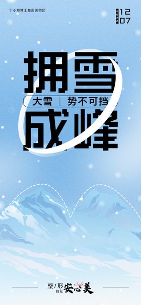 医美大雪海报