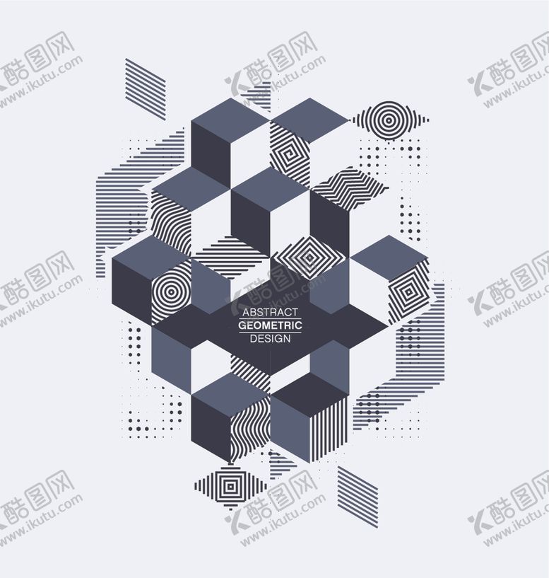 编号：80718104190424175484【酷图网】源文件下载-立方体科技底纹
