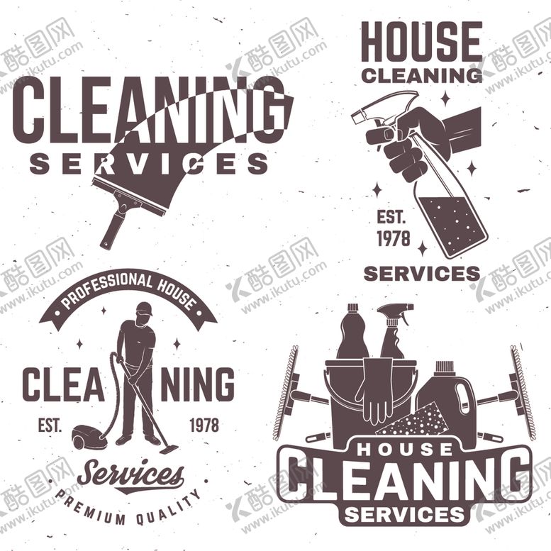 编号：24102410120909204742【酷图网】源文件下载-清洁服务标签