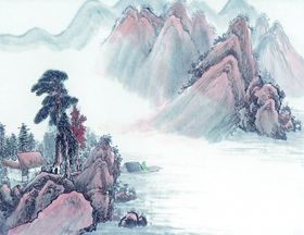 山水画 水墨山水  国画图片 