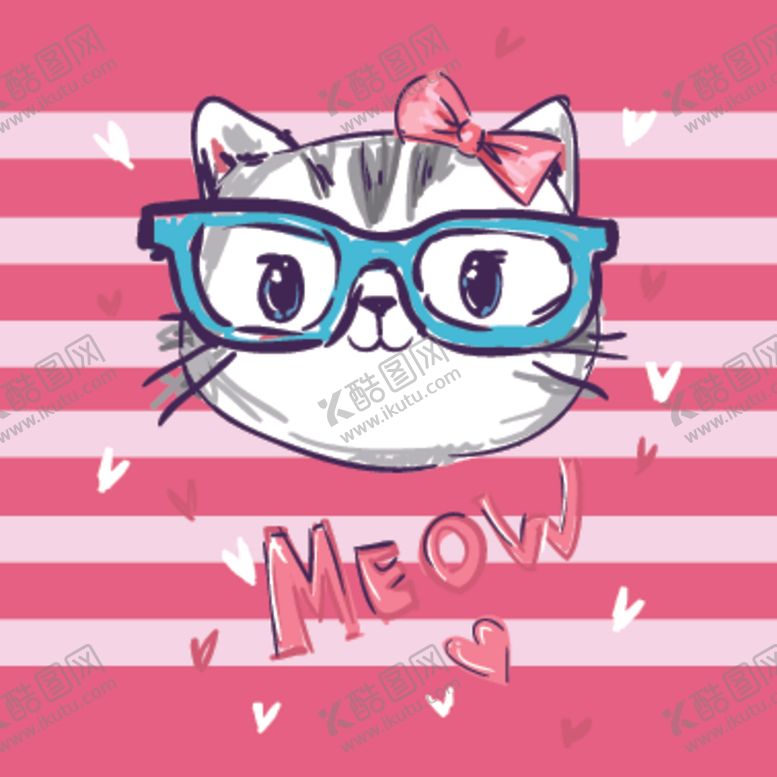 编号：16221610311113206016【酷图网】源文件下载-小猫咪头像装饰画