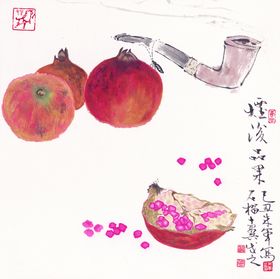 蔬菜水墨画 