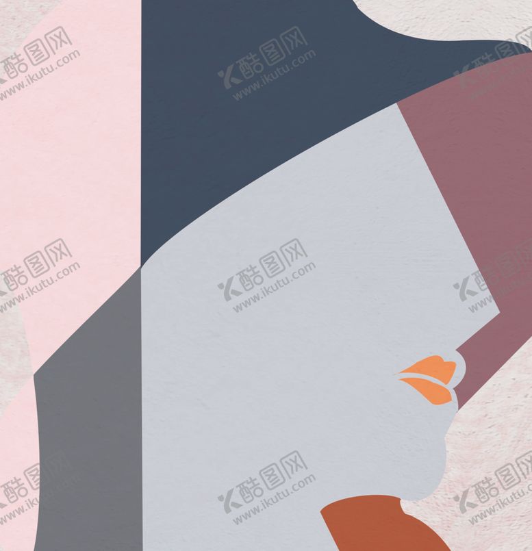 编号：55196904130243553466【酷图网】源文件下载-手绘抽象女性装饰画