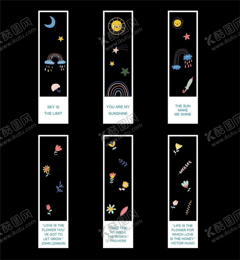 编号：83703611151345251092【酷图网】源文件下载-潮玩透卡镂空书签
