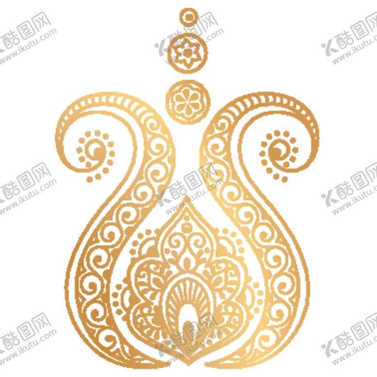 编号：57855207141310194851【酷图网】源文件下载-创意金色花纹图案设计