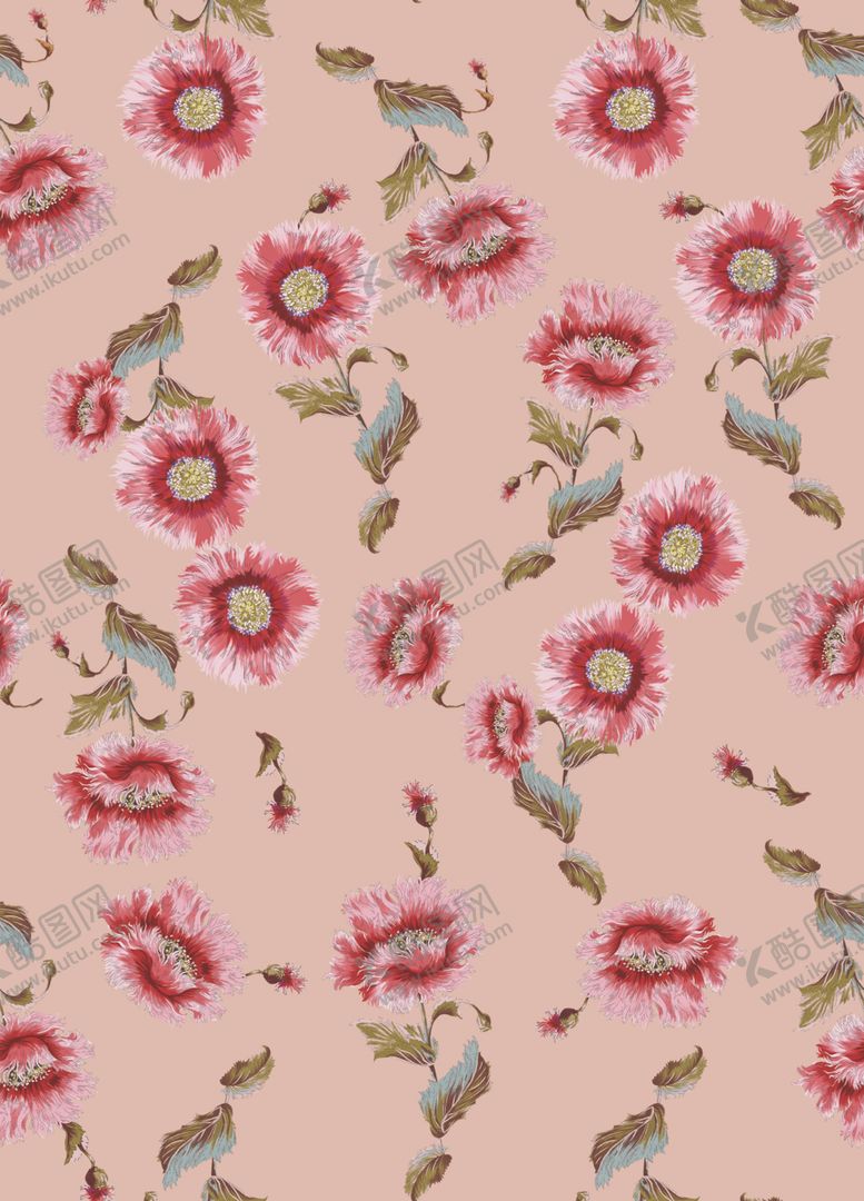 编号：11104311020051493924【酷图网】源文件下载-粉色花卉图案背景纹理