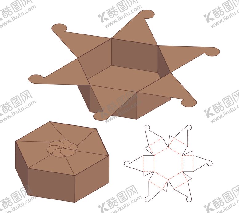 编号：40579410060451001764【酷图网】源文件下载-纸质包装盒刀模设计图