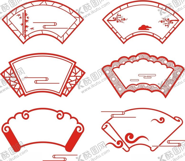 编号：31991109211526396052【酷图网】源文件下载-扇形中式边框