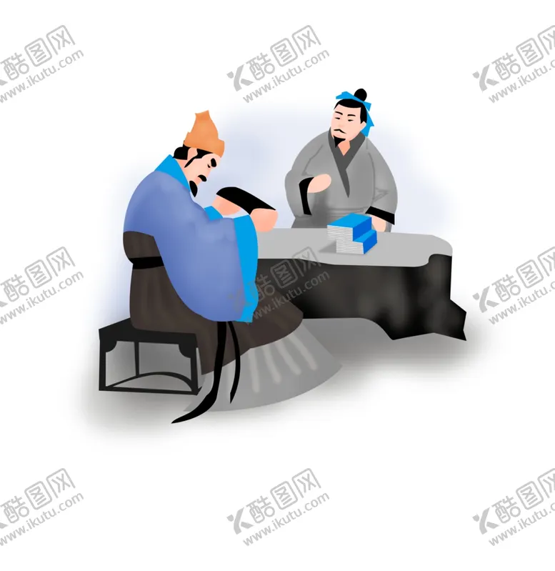 编号：40056912010540391113【酷图网】源文件下载-古代私塾先生老中医问诊