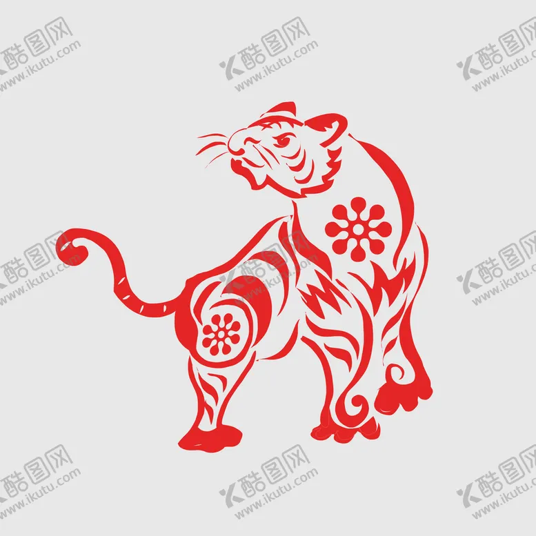 编号：48503109301059224597【酷图网】源文件下载-剪纸虎  