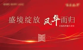 地产交付活动展板