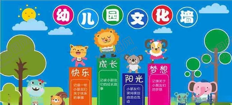 编号：83751309240602073740【酷图网】源文件下载-幼儿园文化墙