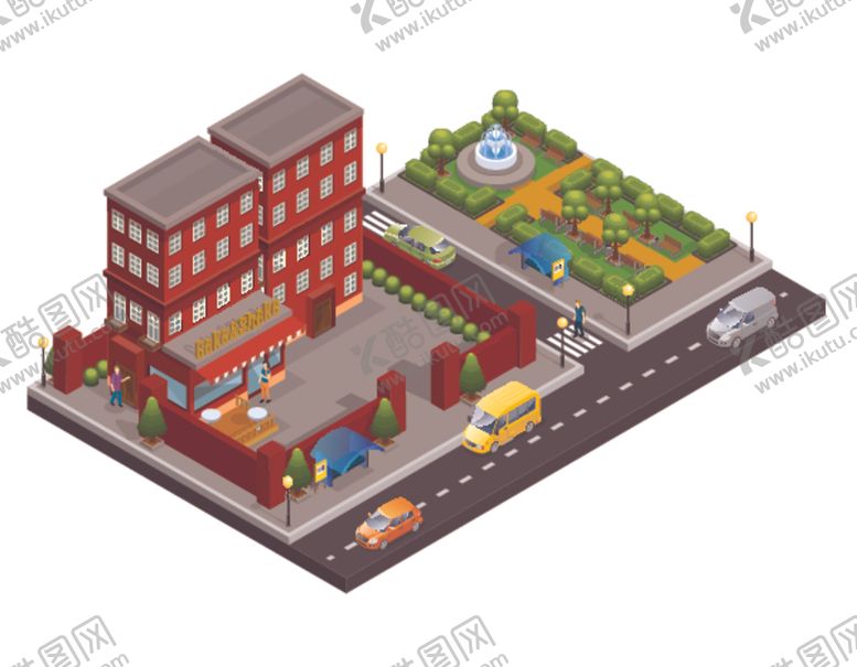 编号：30872609141618249272【酷图网】源文件下载-等距视角插画