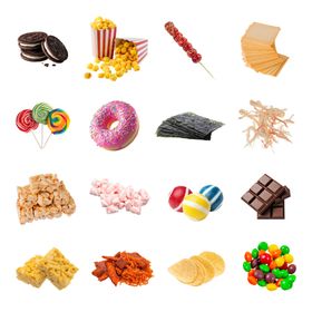 多样美味奶茶及零食展示