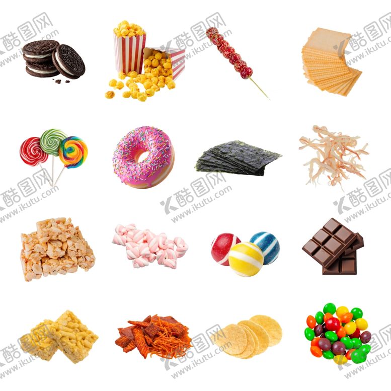 编号：83425704201929101064【酷图网】源文件下载-多样美味零食大集合