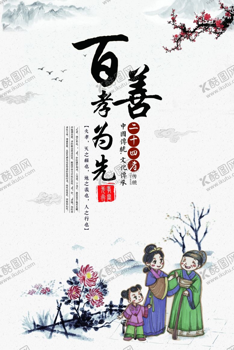 编号：51493109222347462835【酷图网】源文件下载-百善孝为先中华美德孝展板