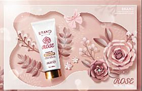 创意花卉化妆品图片