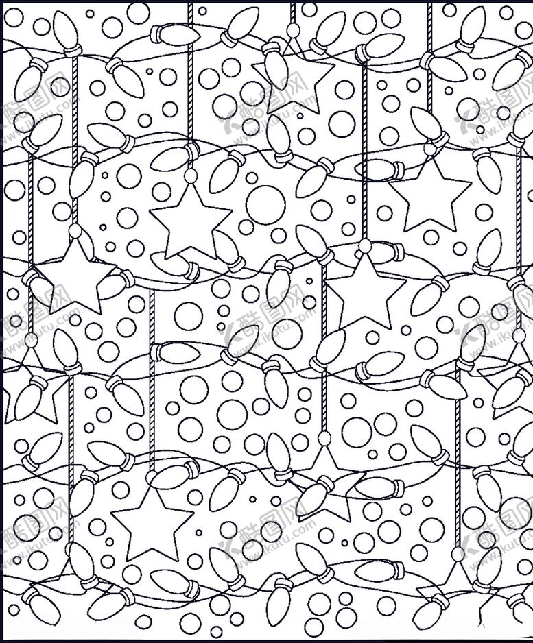 编号：48783409250304221636【酷图网】源文件下载-卡通圣诞幼儿填色