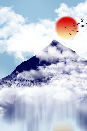 轻奢装饰画森林麋鹿抽象玄关