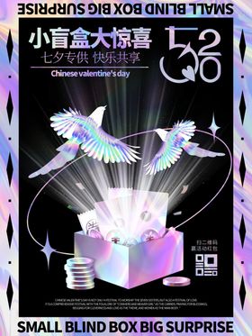 潮玩盲盒海报图片抽奖设计惊喜旅