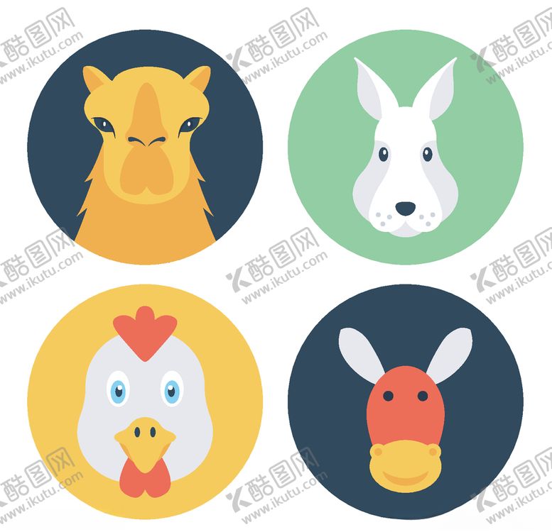 编号：39563309111521157838【酷图网】源文件下载-卡通动物图标