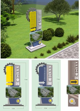 产业园工业园标识牌精神堡垒