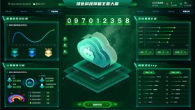绿色科技环保主题大屏UI设计