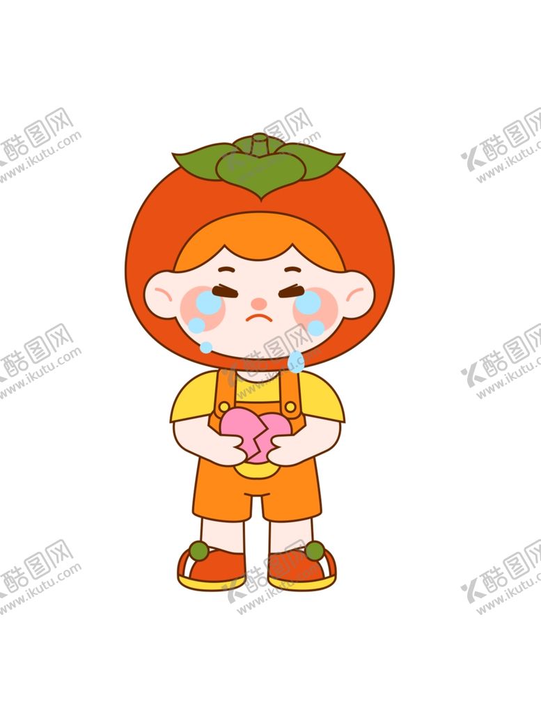 编号：69927911241516048428【酷图网】源文件下载-卡通柿子女孩形象设计