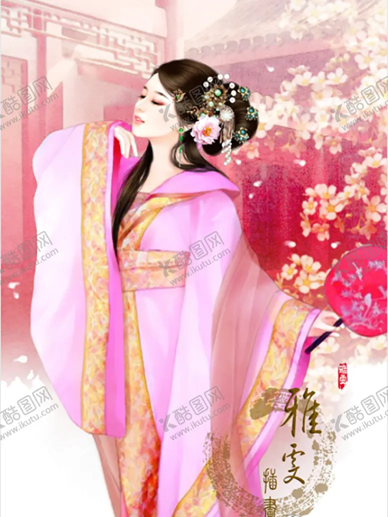 编号：50889201252258194112【酷图网】源文件下载-古装帅哥美女插画图片
