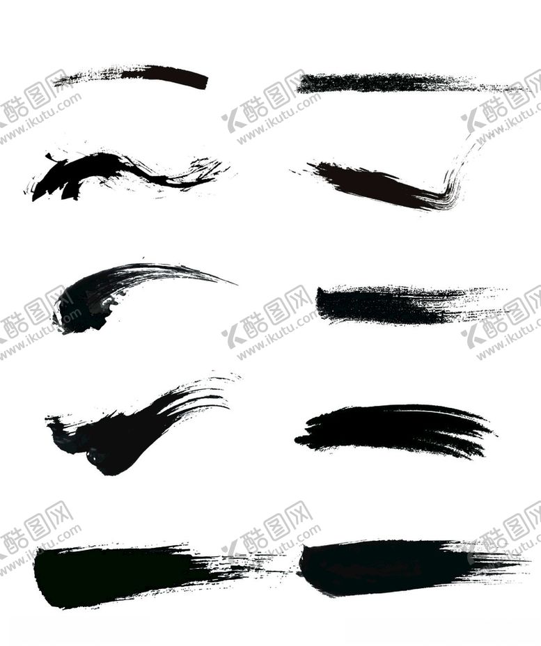 编号：46780505140243596575【酷图网】源文件下载-水墨笔刷墨迹素材