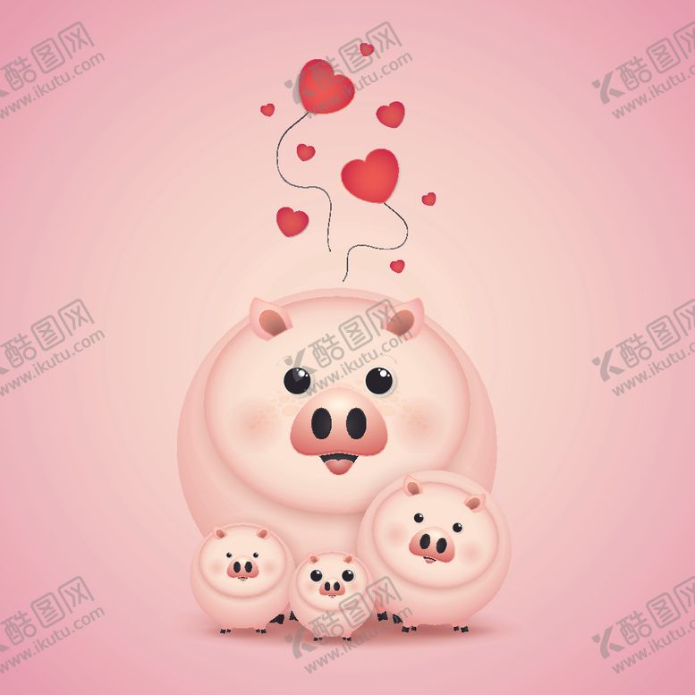 编号：98071210311003023783【酷图网】源文件下载-可爱小猪
