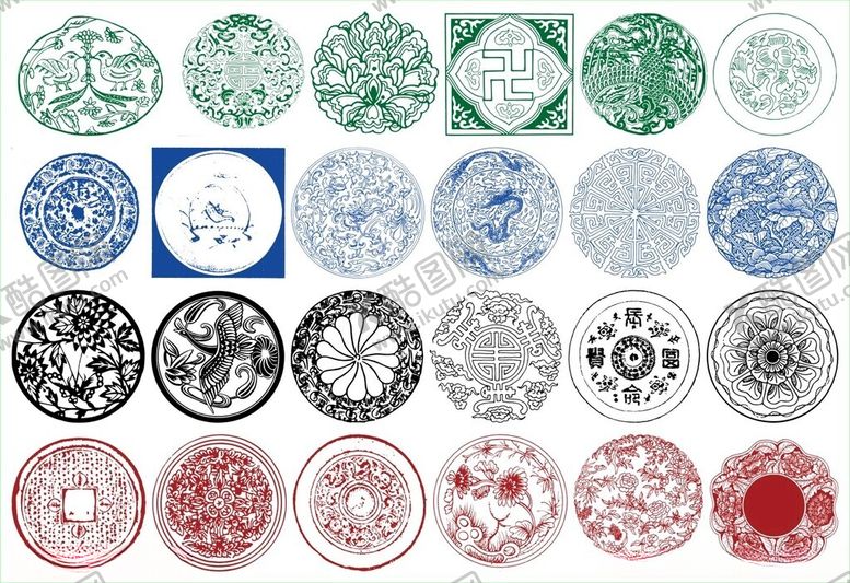 编号：64937711020440321692【酷图网】源文件下载-圆形花边圆形边框花边花纹