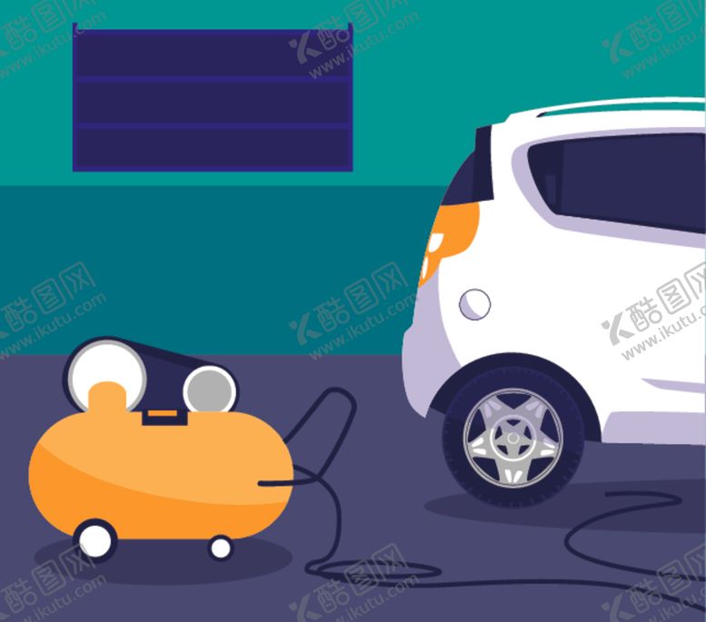 编号：70540010060112428695【酷图网】源文件下载-汽车修理主题插画
