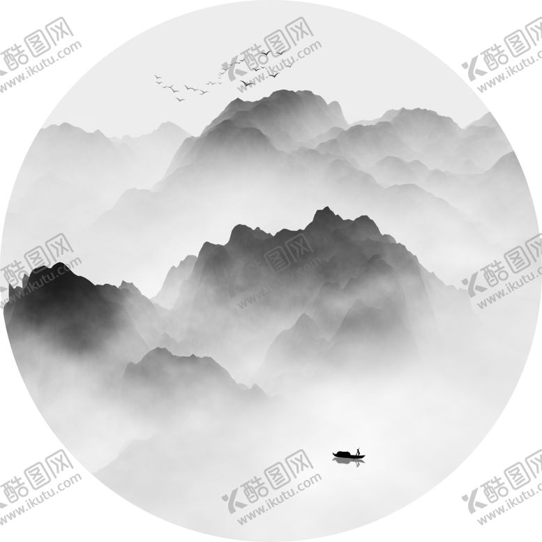 编号：43949310070209597322【酷图网】源文件下载-新中式抽象意境水墨画