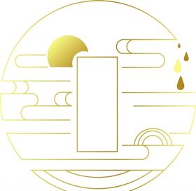 手绘中秋金属边框