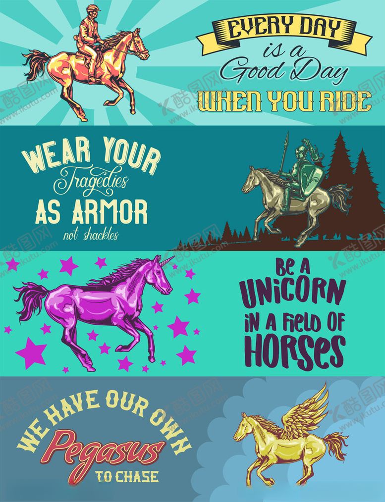 编号：89166601050158281908【酷图网】源文件下载-多彩骏马图案的个性服饰