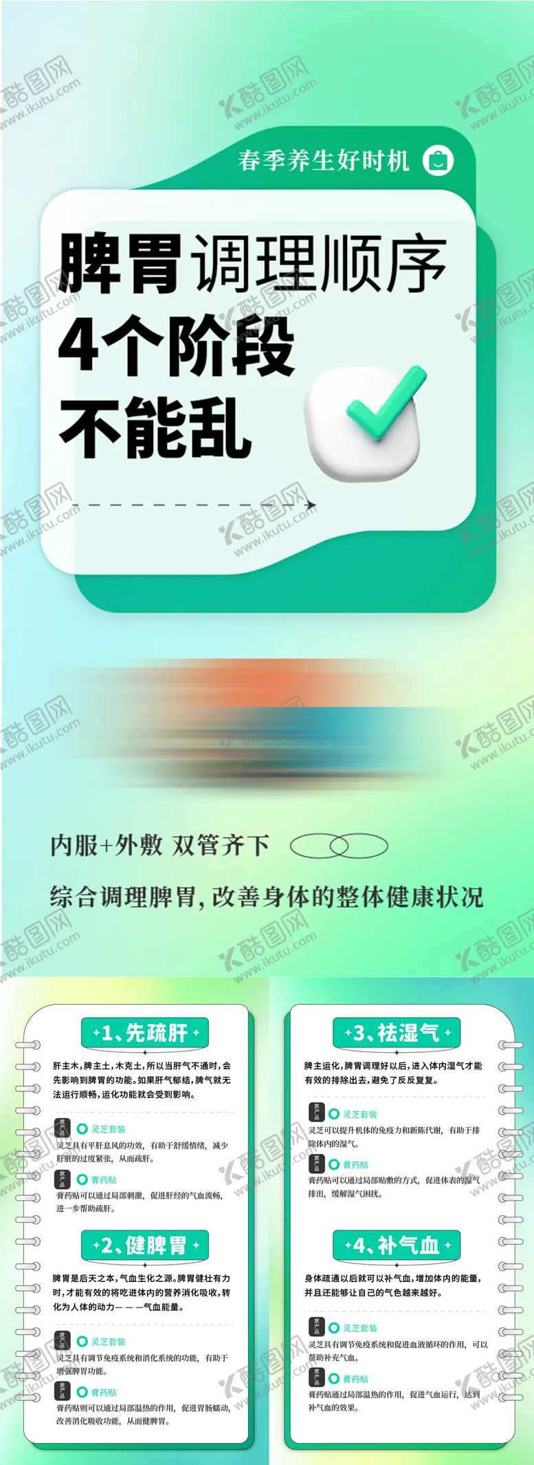 编号：53659912011939518355【酷图网】源文件下载-脾胃春季调理科普海报