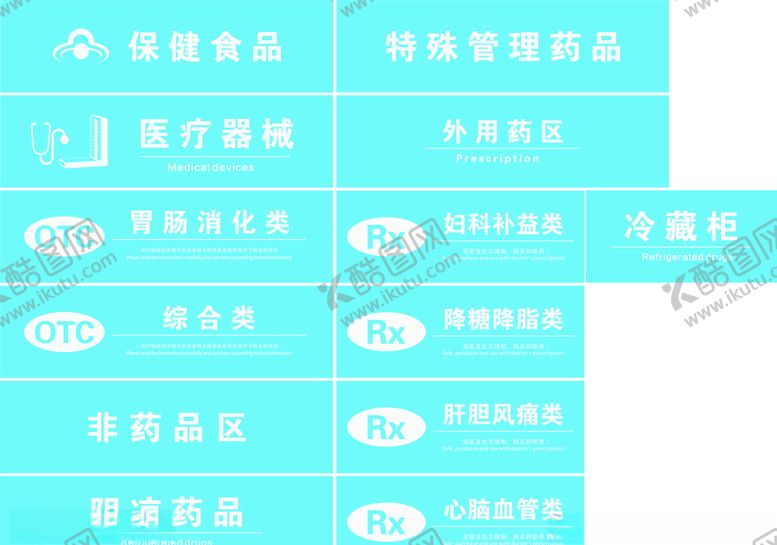 编号：21736509261804064390【酷图网】源文件下载-医药分类牌