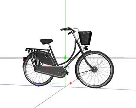 C4D模型自行车