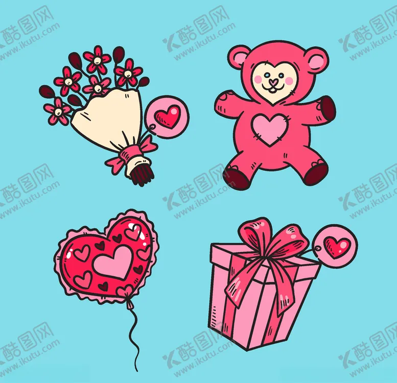 编号：37974507012058335059【酷图网】源文件下载-浪漫情人节元素