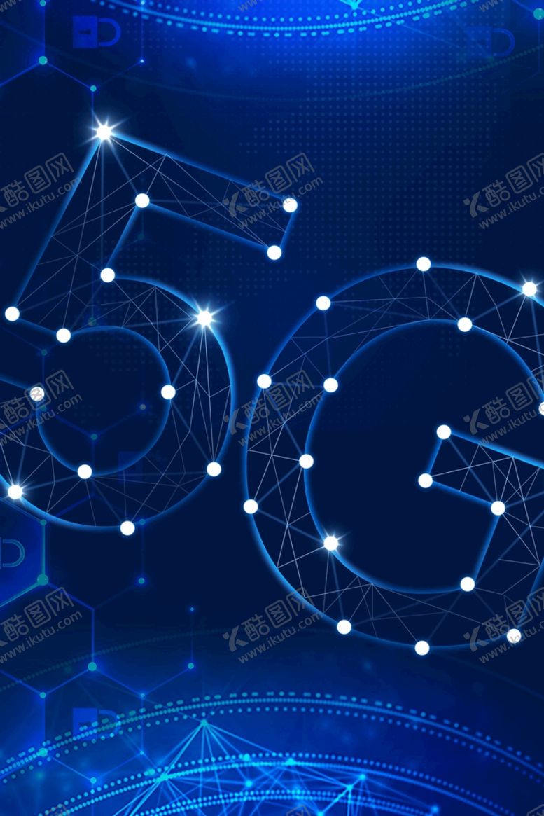 编号：95386109170050077348【酷图网】源文件下载-5G 蓝色科技感背景