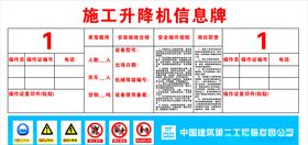 施工升降机信息牌