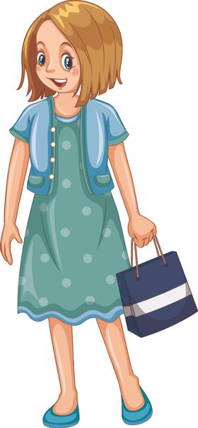 女性人物旅行卡通合成海报素材