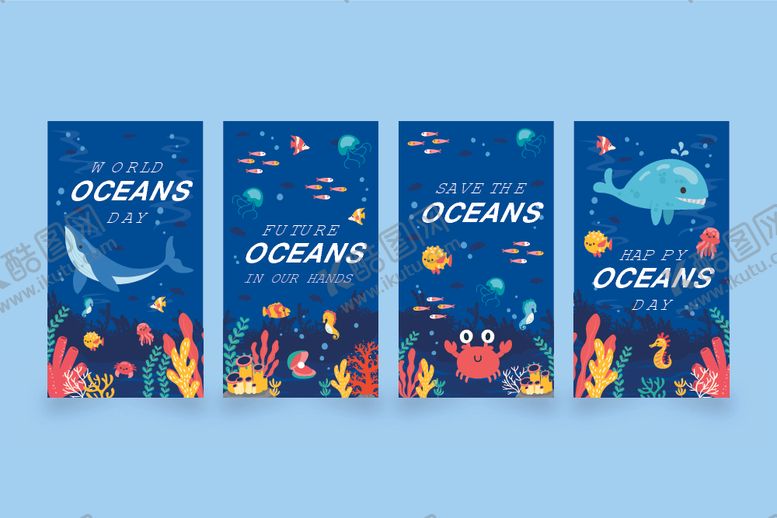 编号：51693511021213211010【酷图网】源文件下载-海洋主题卡通插画海报