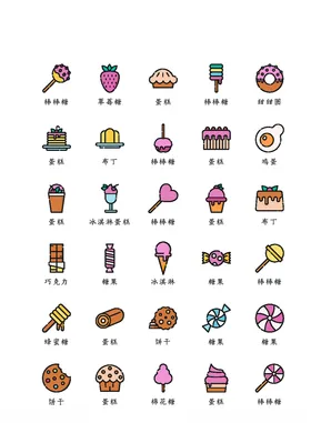 美食图标食品图标餐饮图标